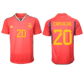 Spanien Daniel Carvajal #20 Hemmatröja VM 2022 Korta ärmar